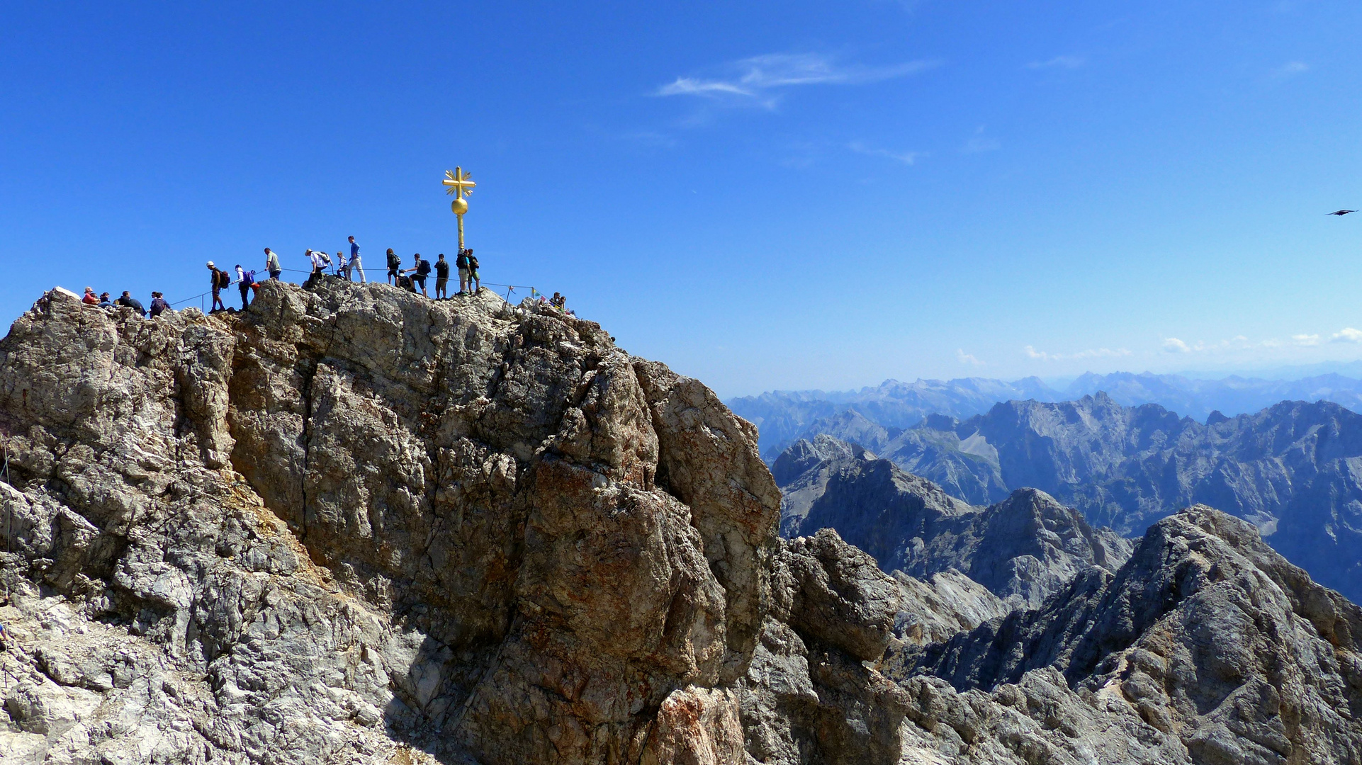 Der Zugspitzgipfel bei Kaiserwetter