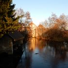 Dernières lueurs de l'automne sur le moulin 