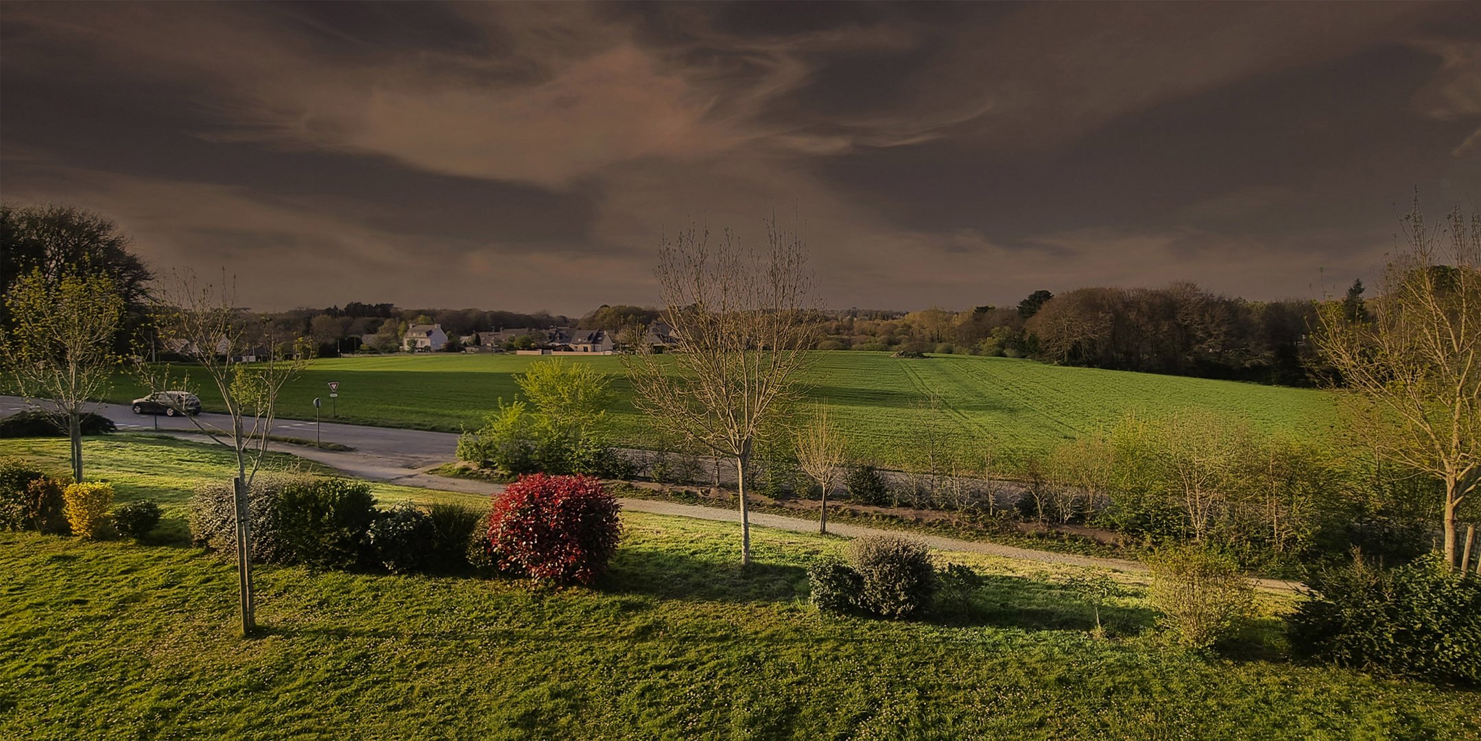 Derrière chez moi hier soir