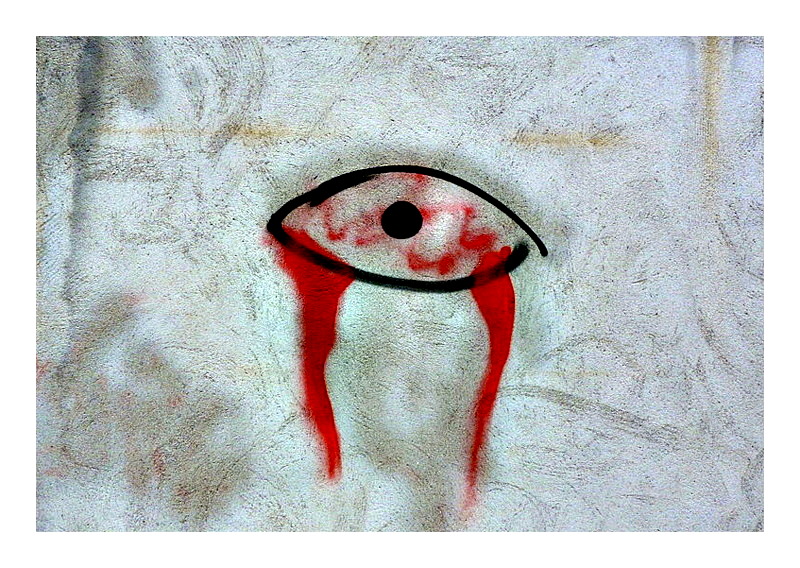 des larmes de sang...humanité..