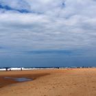 Des nuages arrivent sur la plage de Mimizan Lespecier