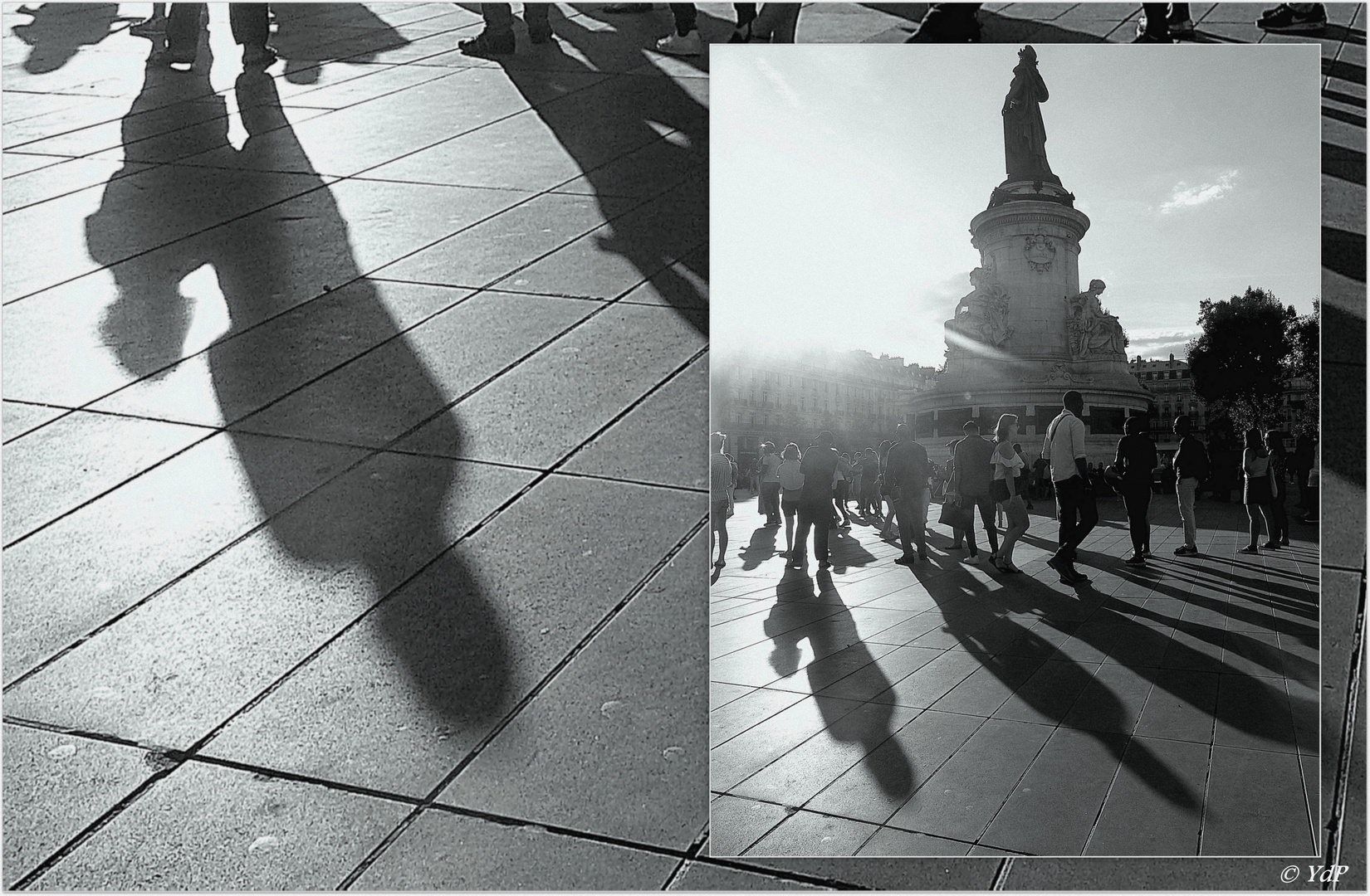 Des ombres soudain s'étirent au pied de la République......