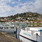 Des péniches au port fluvial d’Agen