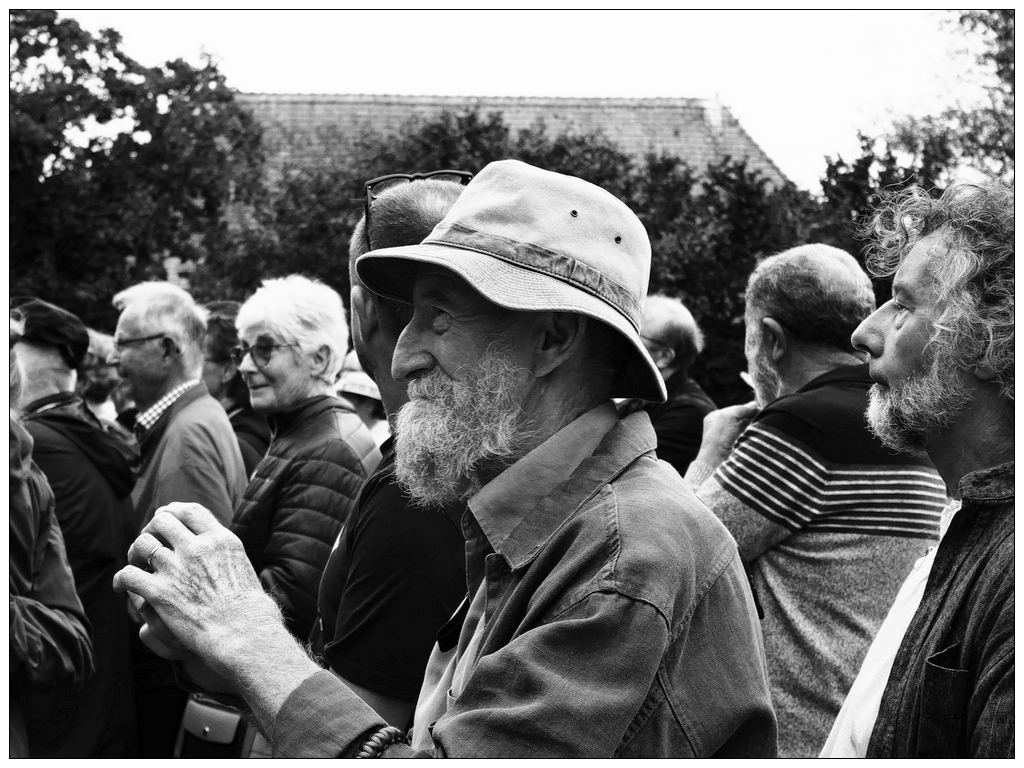  des spectateurs à la barbe grise. 