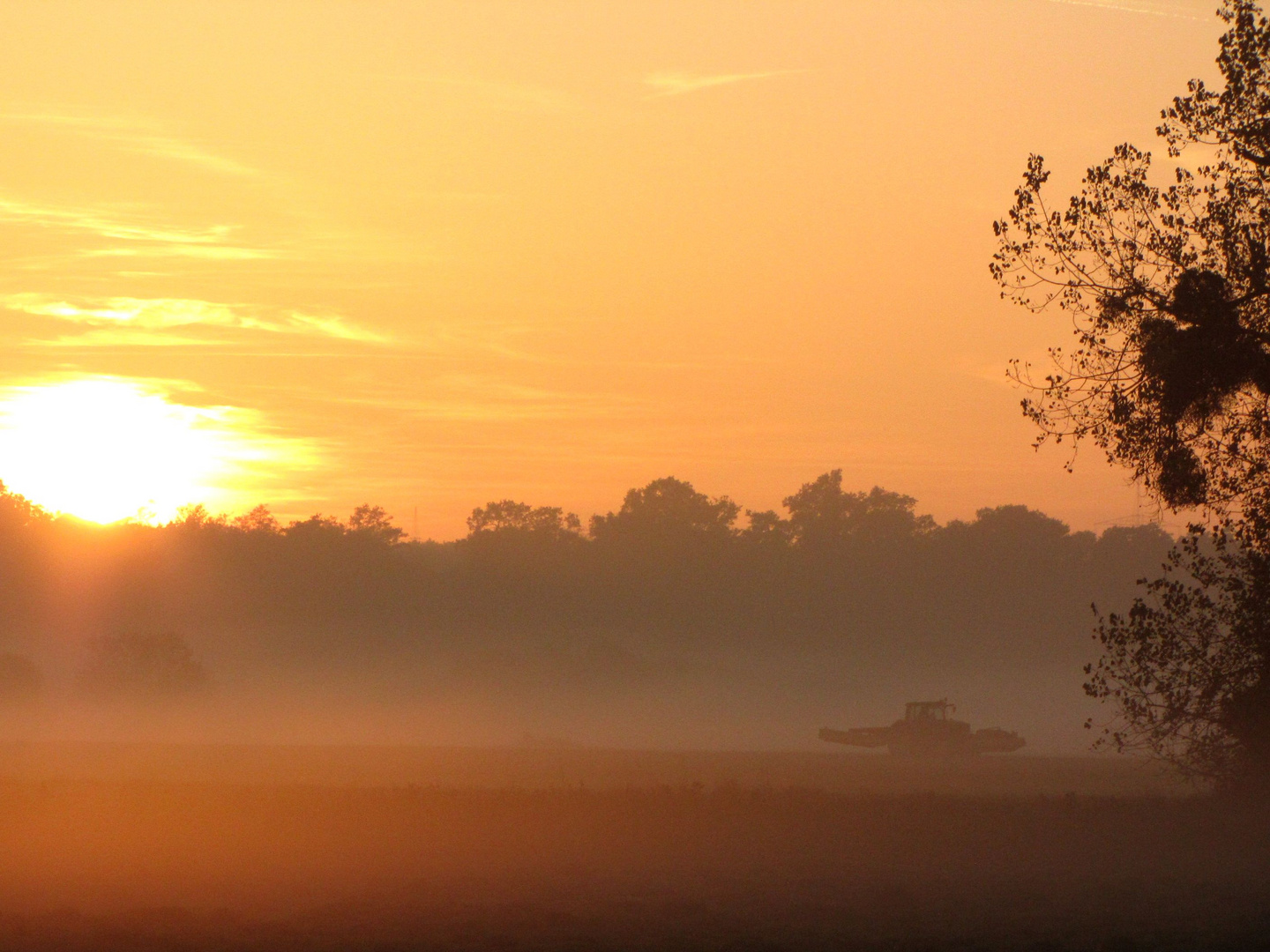 des Tages Arbeit im Abendrot