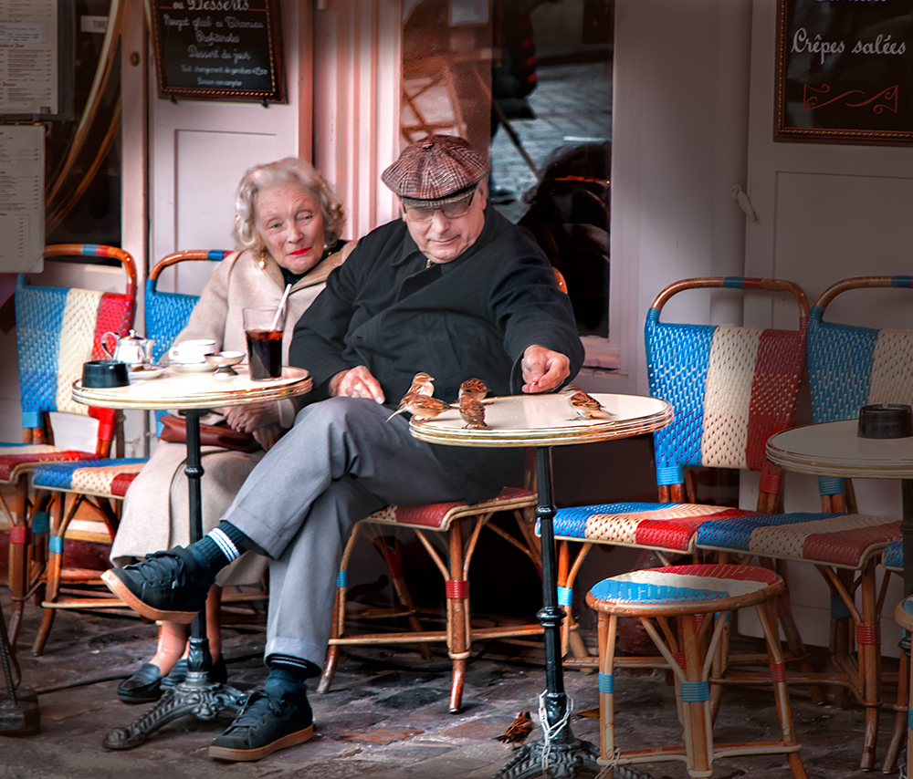 Desayuno con pajaritos. Una mañana en Montmartre. Paris