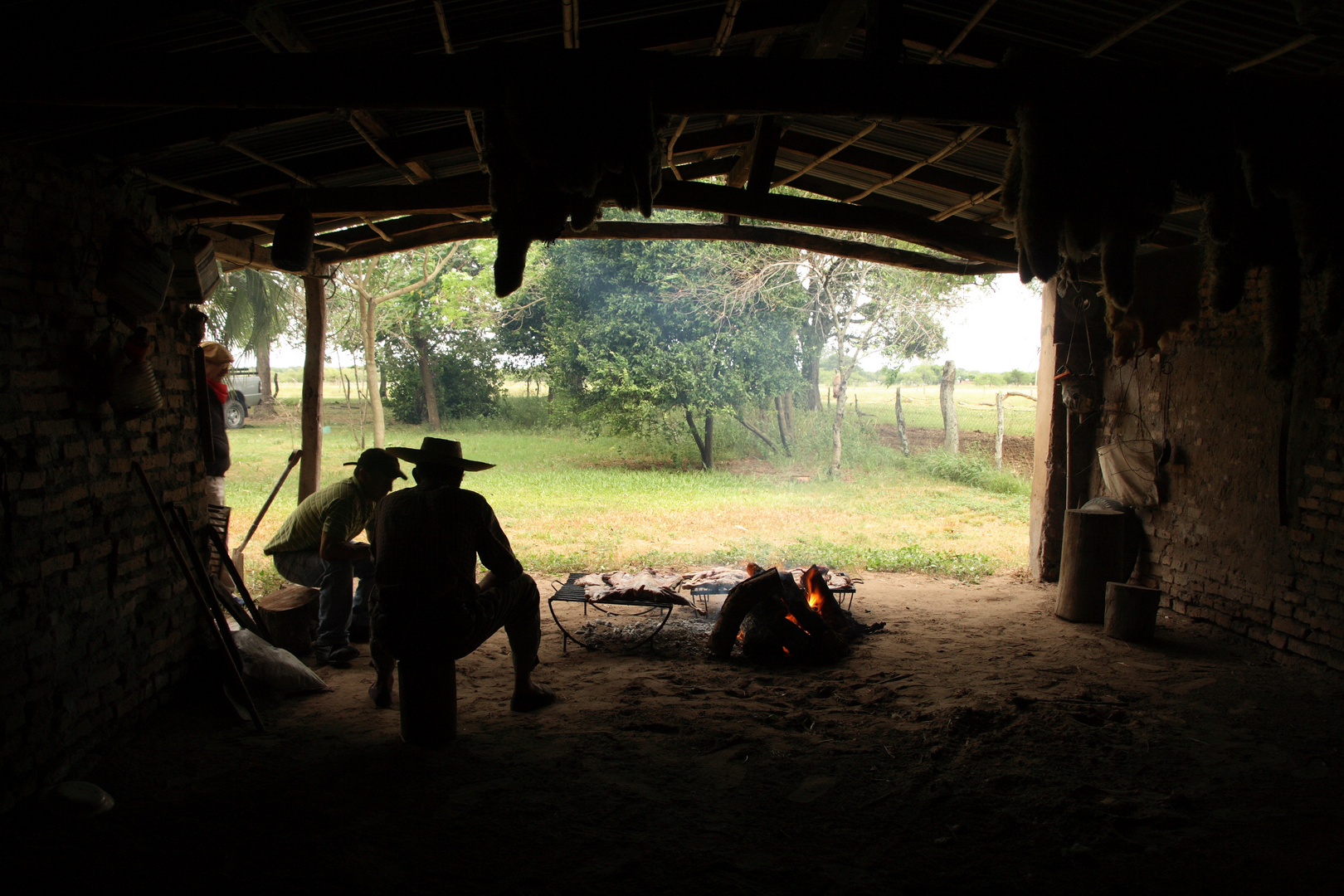 Descanso en el galpon.