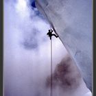 Descending a serac on the Charpoua glacier, Chamonix