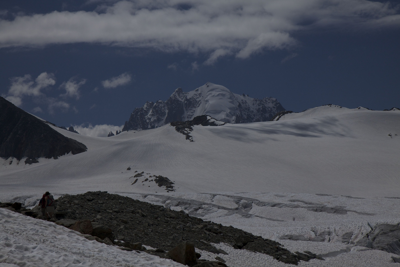 Descente du refuge Albert 1er