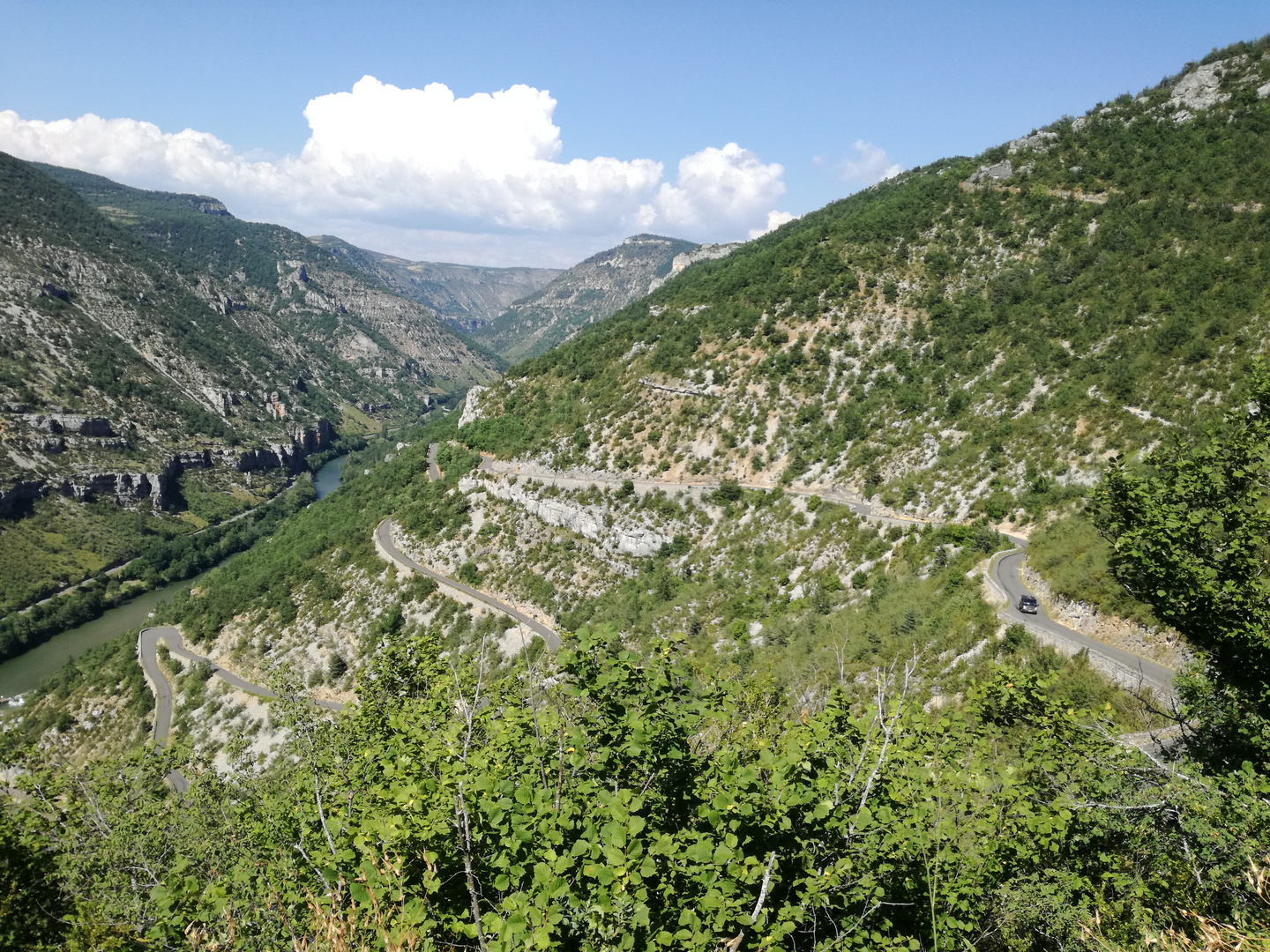 Descente sur La Malene depuis le Causse Mejean...