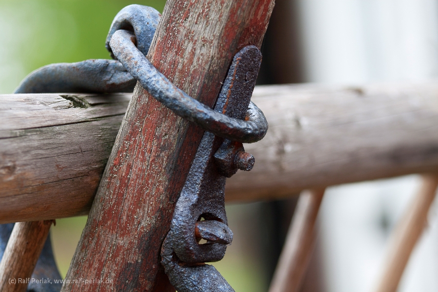 Detail alter Leiterwagen