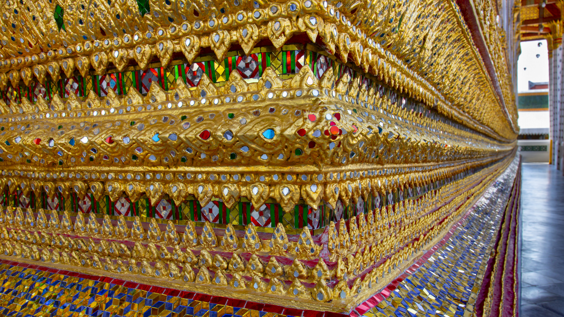 Detail am Arun-Tempel in Bangkok