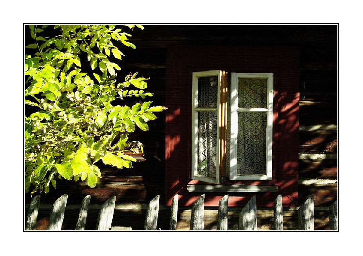 Detail an einem alten Holzhaus