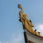 Detail an einem buddhistischen Tempel in Saigon