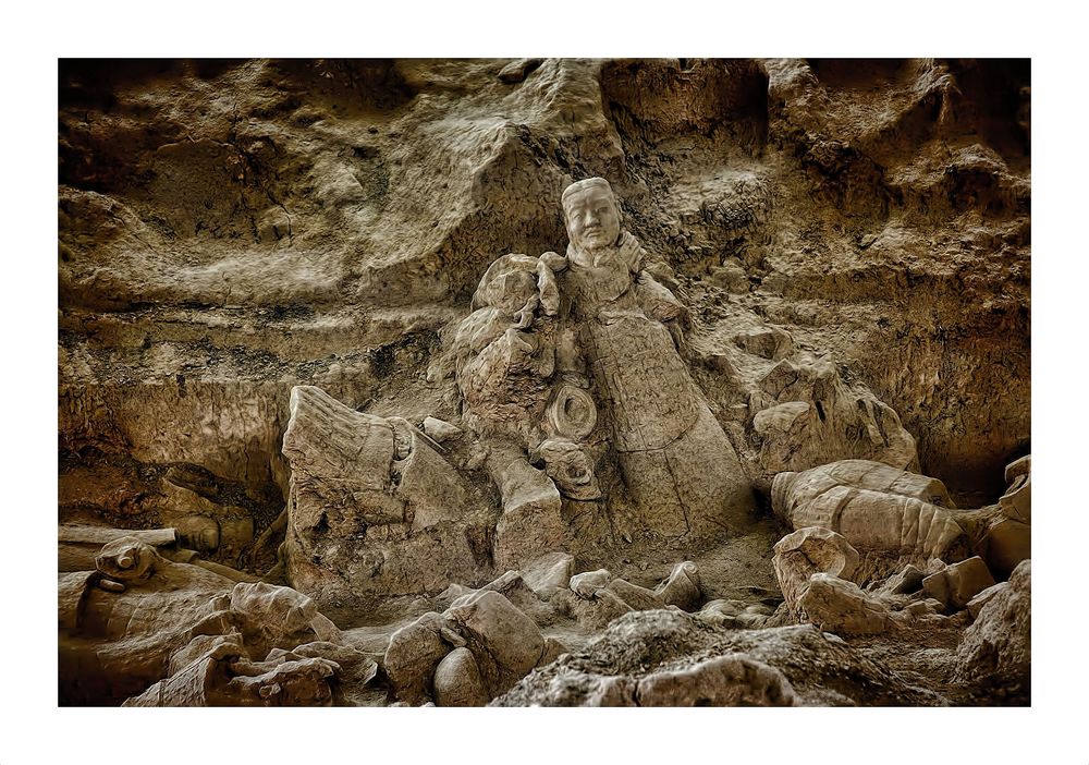 Detail-Aufnahme. Terracotta-Armee , China