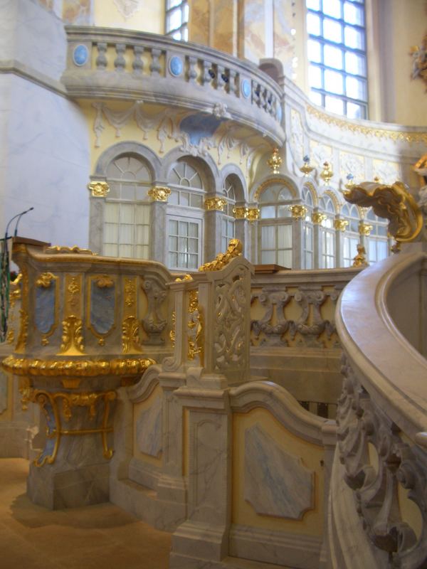 Detail aus dem Inneren der Frauenkirche zu Dresden