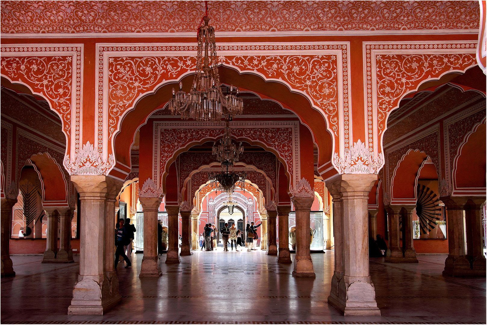 Detail aus der Audienzhalle des Stadtpalastes Jaipur