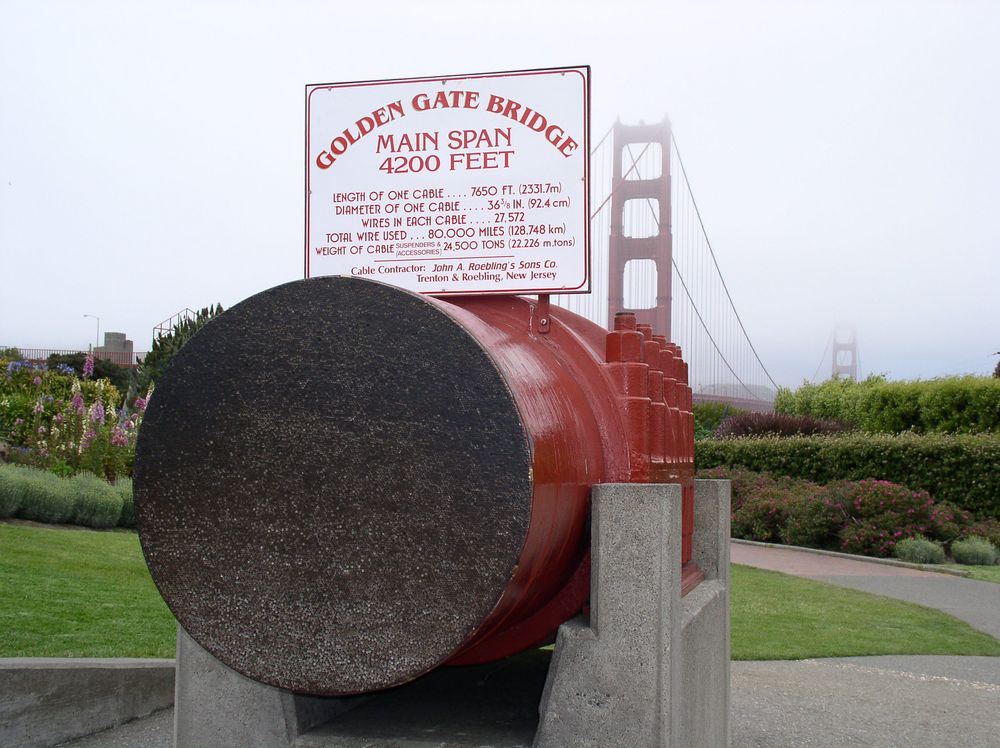 Detail bei der Golden Gate Bridge in SFO