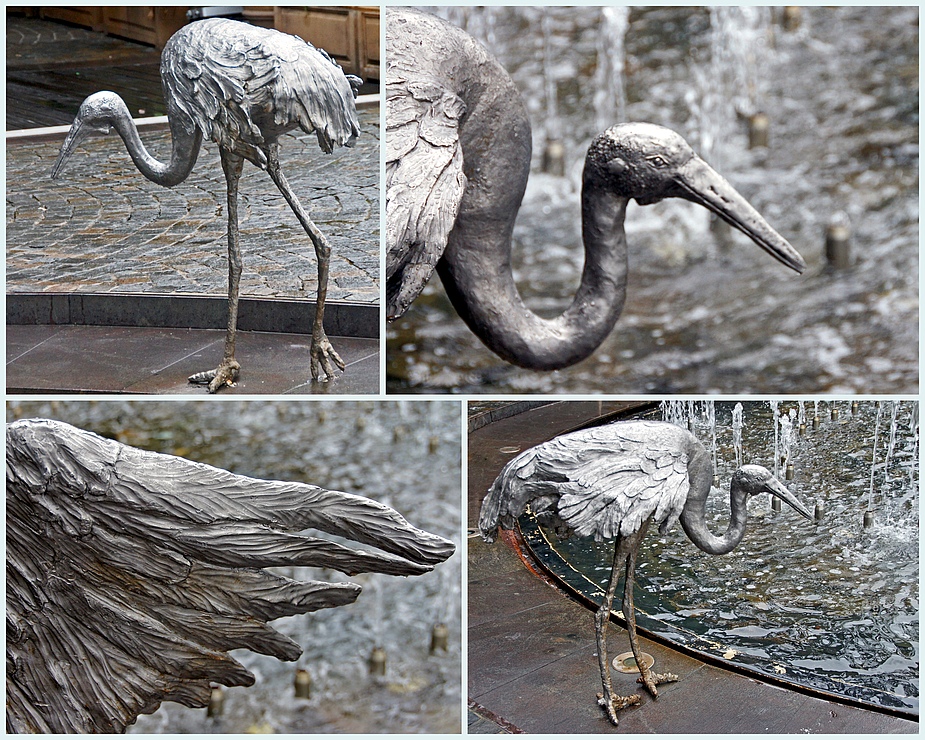 ..Detail Brolga Fountain..