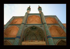 Detail der Amir Chaqmaq Fassade in Yazd