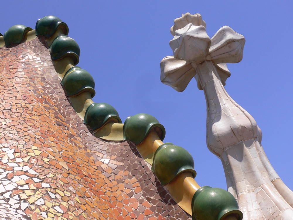 Detail der Casa Batllo von Antonio Gaudí