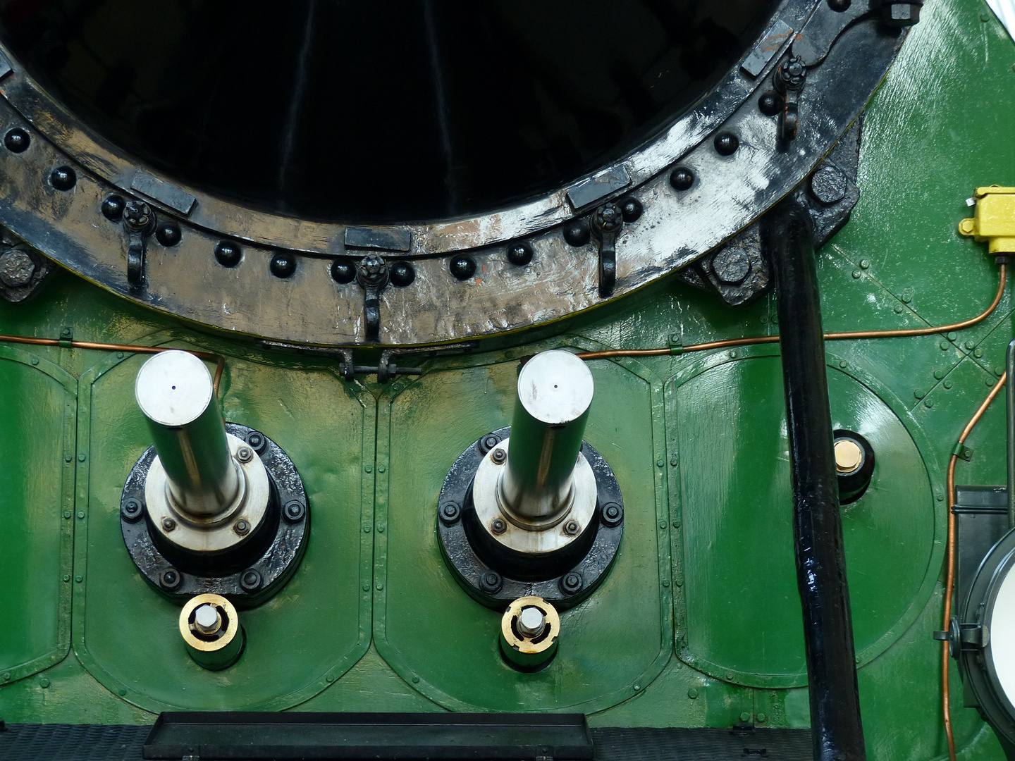 Detail der Dampflok der Königlich Bayerischen Staatsbahn im Verkehrsmuseum München