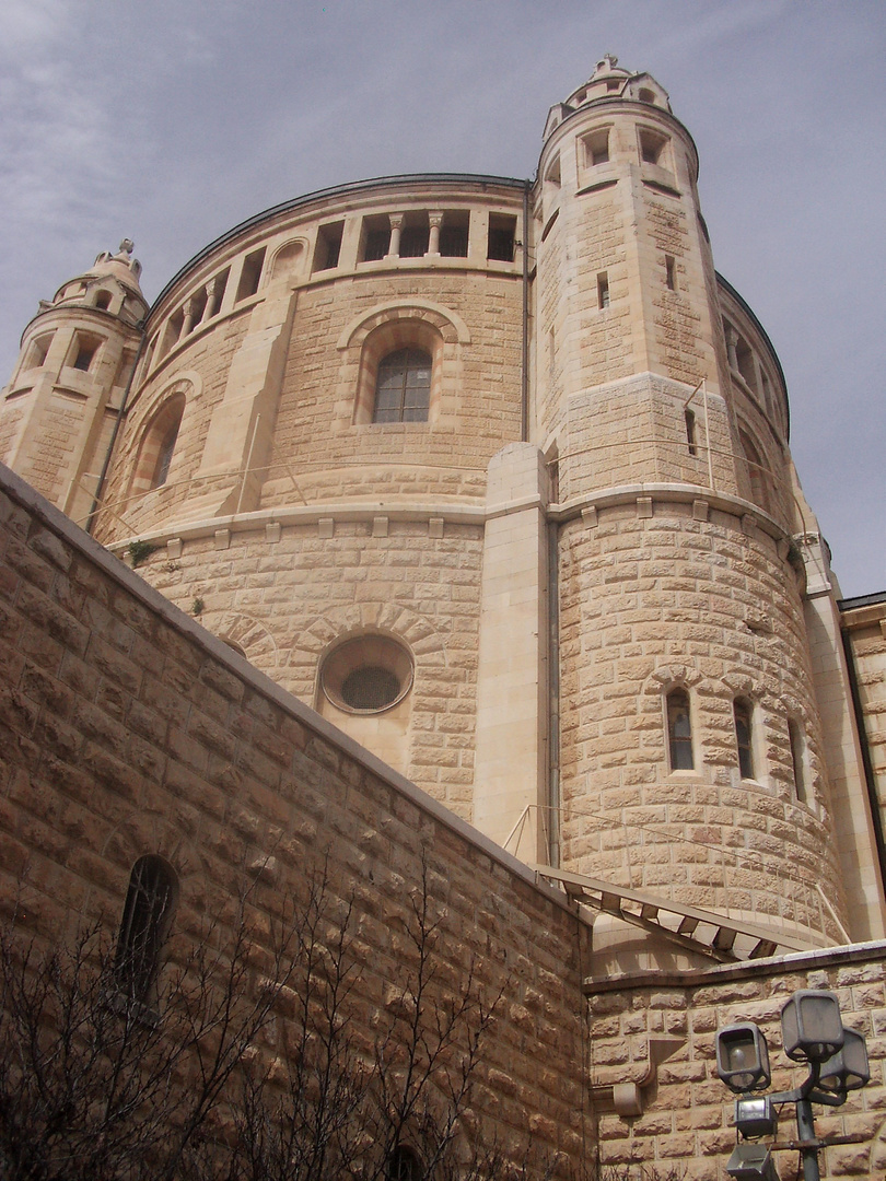 Detail der Dormitio-Kirche auf dem Berg Zion in Jerusalem