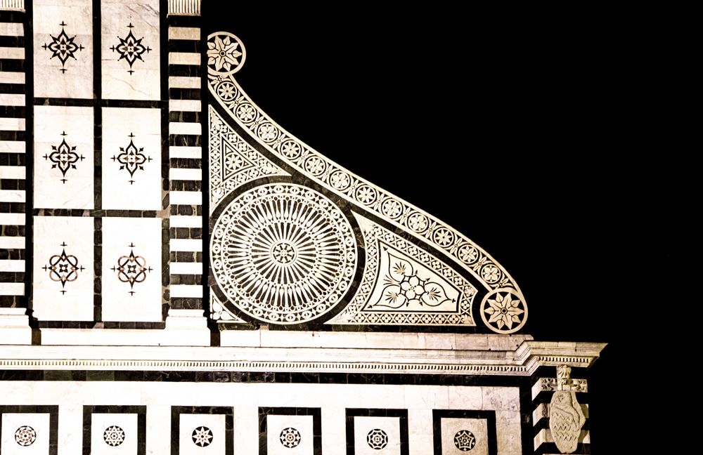 Detail der Fassade Santa Maria Novella