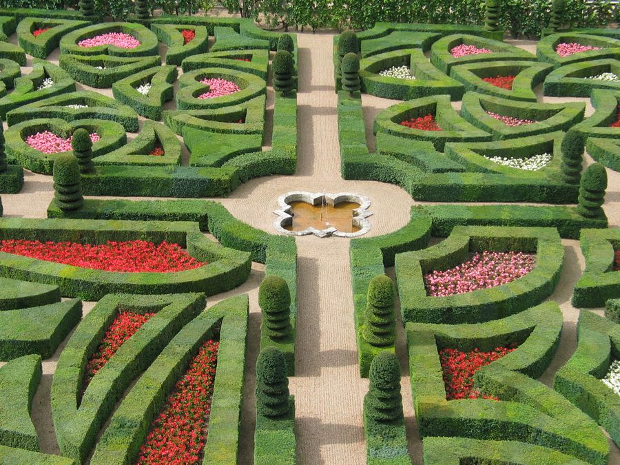 Detail der Gärten von Villandry