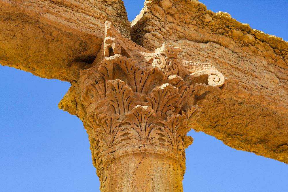 Detail der grossen Säulenstrasse in Palmyra (Archivaufnahme 2009)