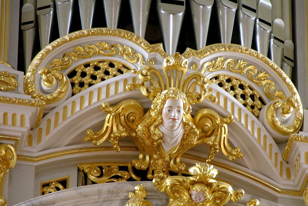 Detail der Orgel in der Frauenkirche zu Dresden