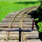 Detail der Schienenanlage der Feldbahn bei Glossen