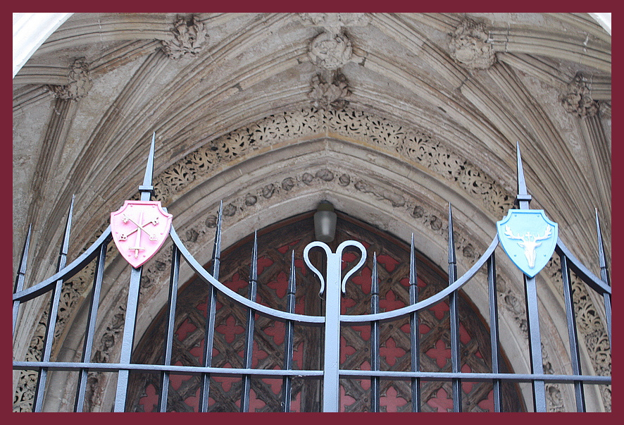 Detail des Haupteinganges der Kathedrale von Exeter