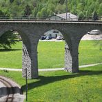 Detail des Kreisviadukts in Brusio