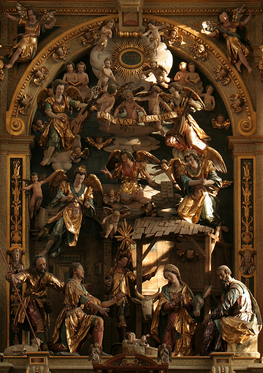 Detail des Weihnachtsaltars in der Ulrichskirche