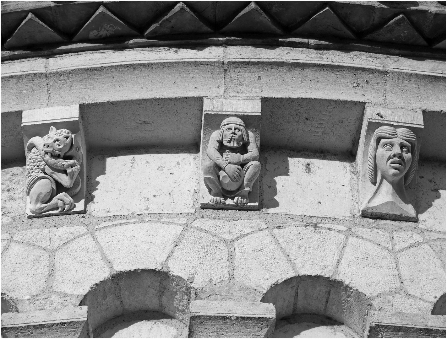 Détail du chevet de la Cathédrale Saint-Caprais Agen