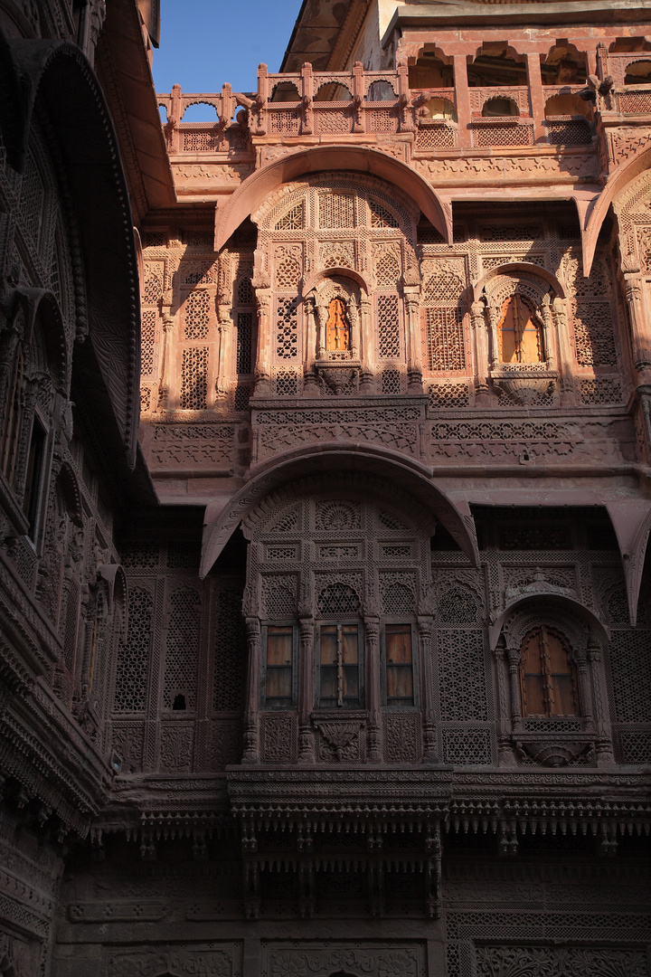 Détail du fort de Mehrangarh, Jodpur, Rajasthan.