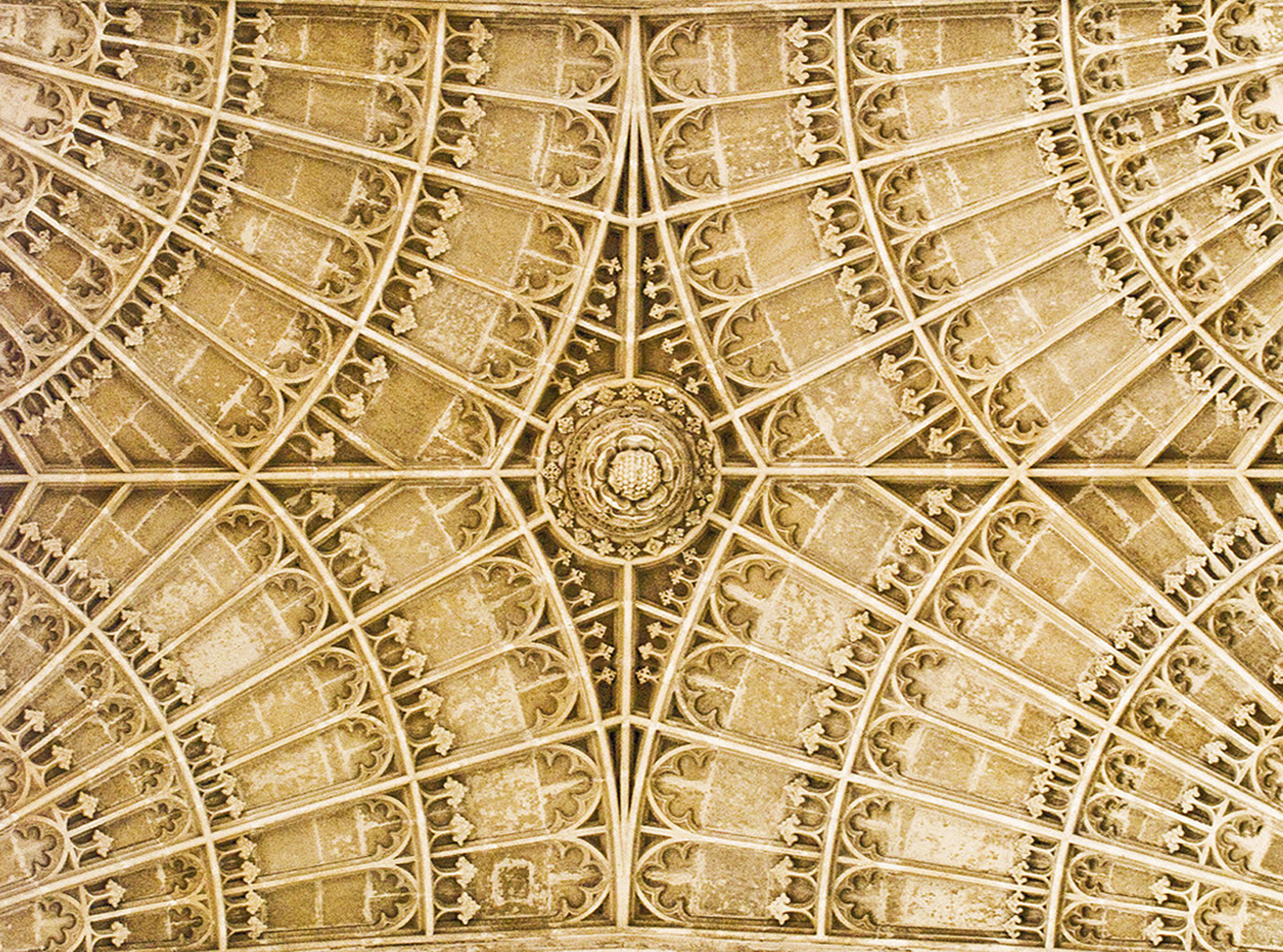 Détail du plafond en éventail de la Chapelle de King’s College  --  Cambridge