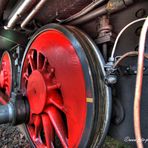 Détail d'une vieille locomotive à vapeur