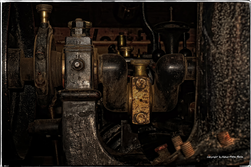 Detail einer alten Dampfmaschine