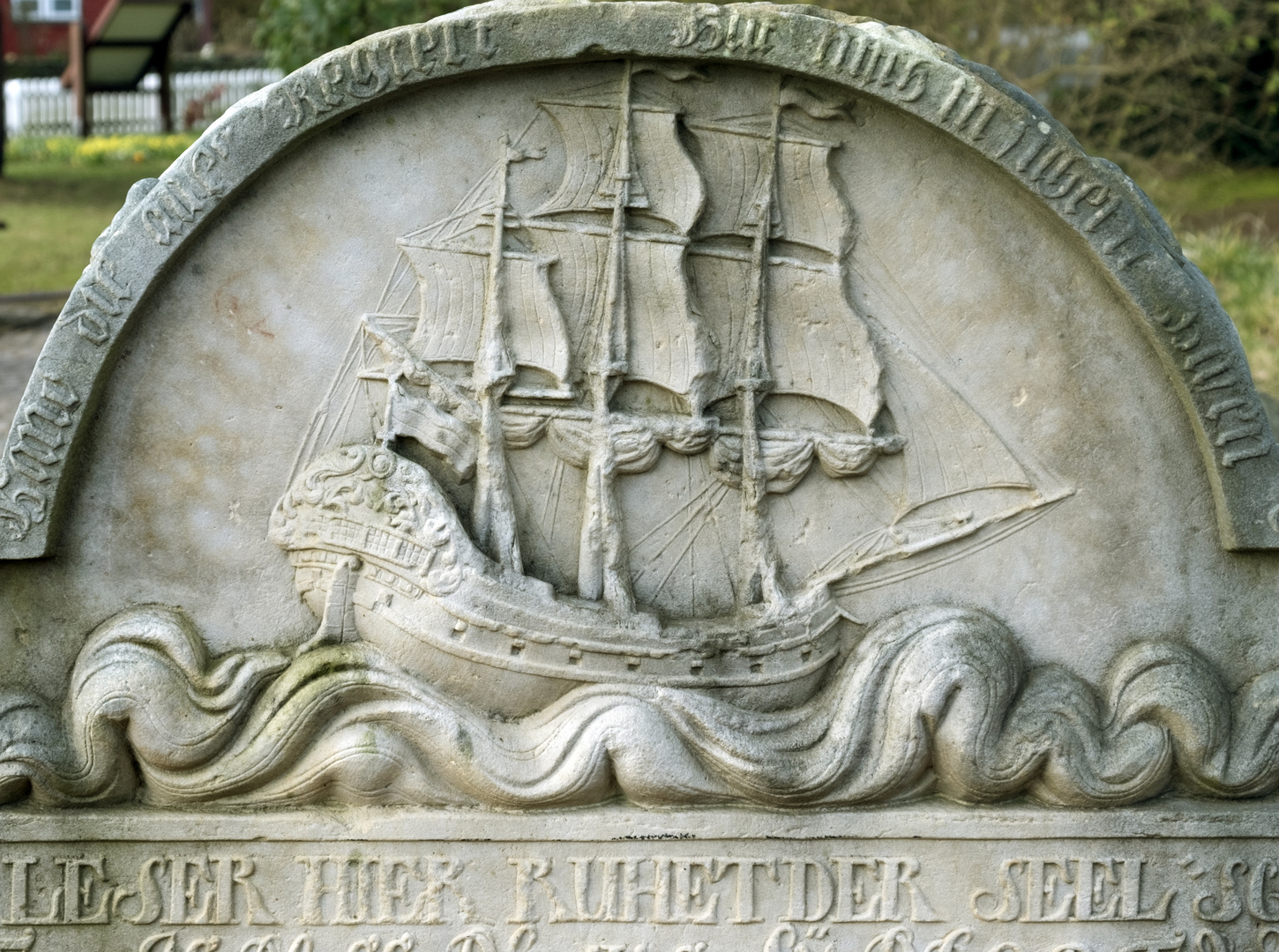 Detail eines der "erzählenden Steine" von Amrum