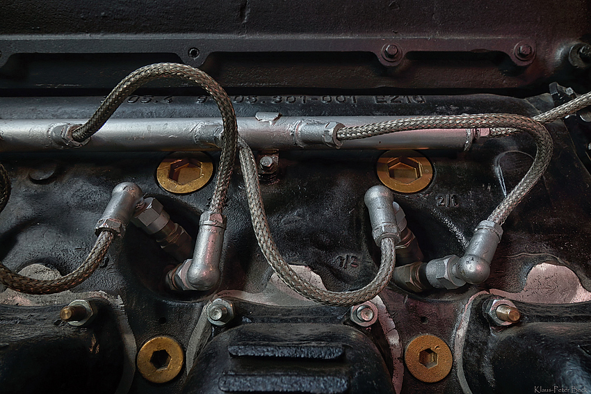 Detail eines historischen Flugzeug Motor