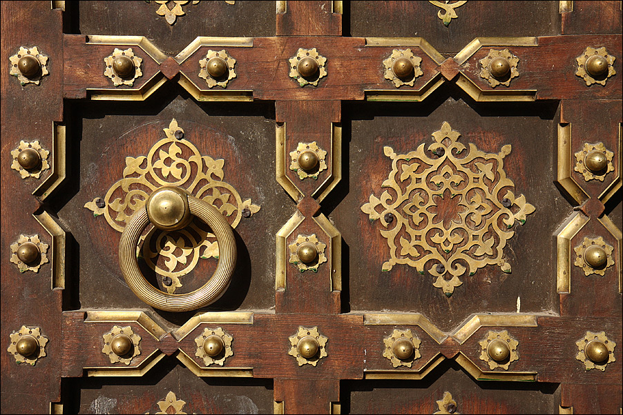 Detail eines Palasttores in Jaipur