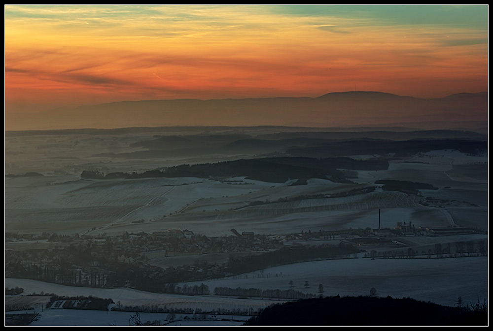 Detail eines Sonnenunterganges