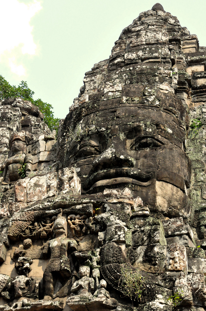 Detail eines Tores zu Angkor Thom