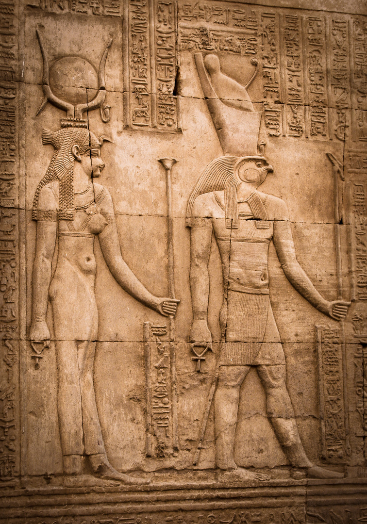 detail im tempel von kom ombo (oberägypten)