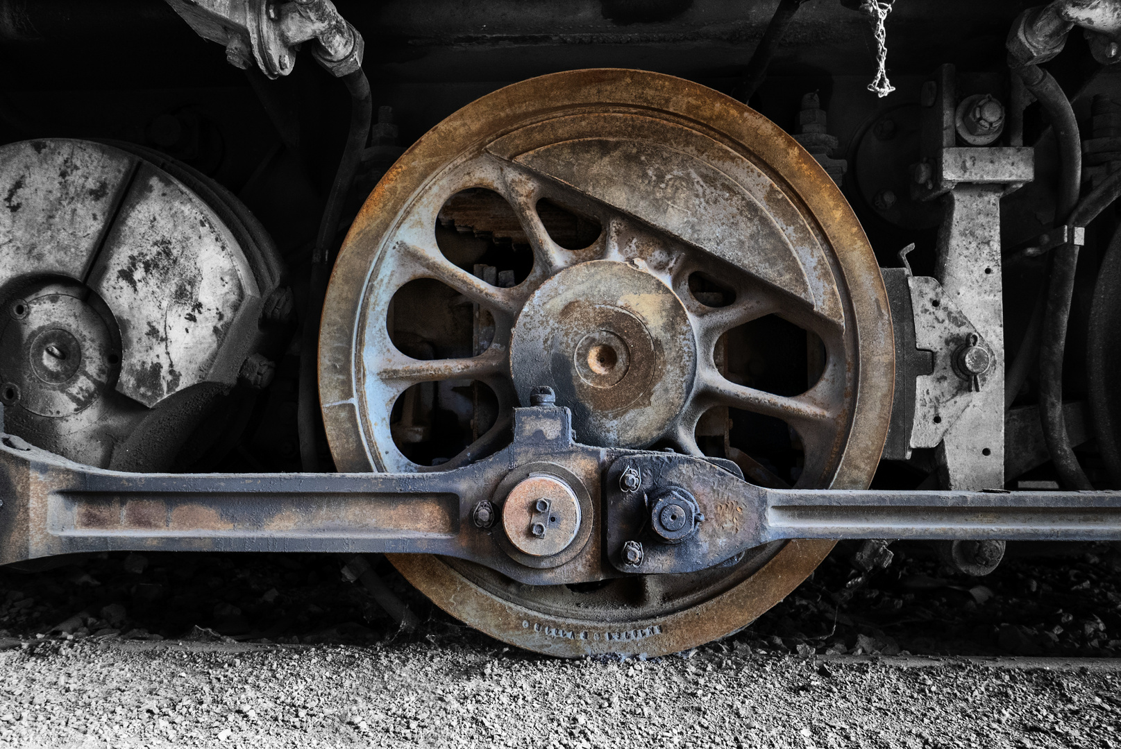 ... detail of steel mill locomotive II ...