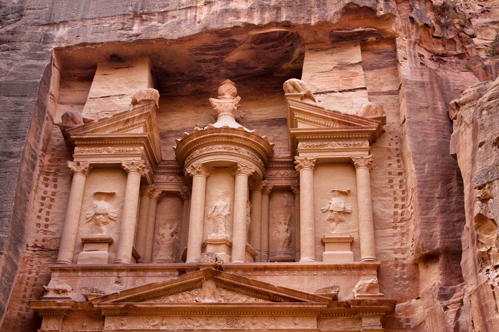 detail schatzhaus in petra (jordanien)