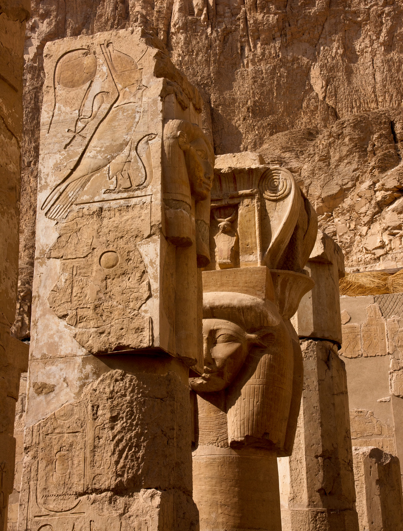 detail tempel der hatschepsut (westtheben/ägypten)