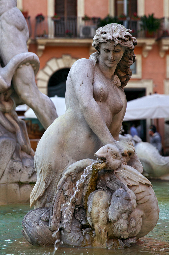 Detail vom Brunnen von Bernini - Rom ...